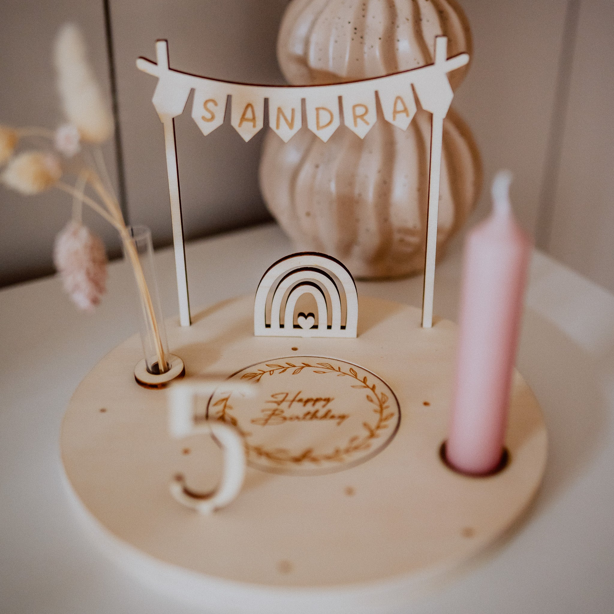 Holzkranz Geburtstag - erweiterbar für Festtage