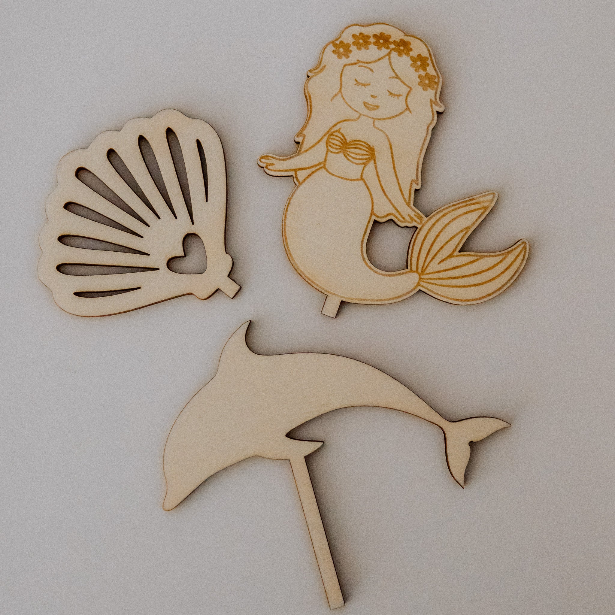 "Meerjungfrau" Erweiterungs-Motive für alle Holzkränze