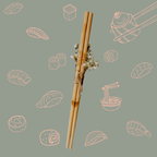 Sushi-Stäbchen aus Bambus - personalisiert